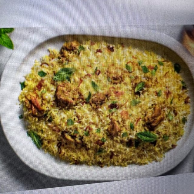 Goan Cafreal Rice Biryani.