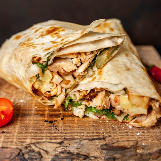 Chicken Naan Wrap.